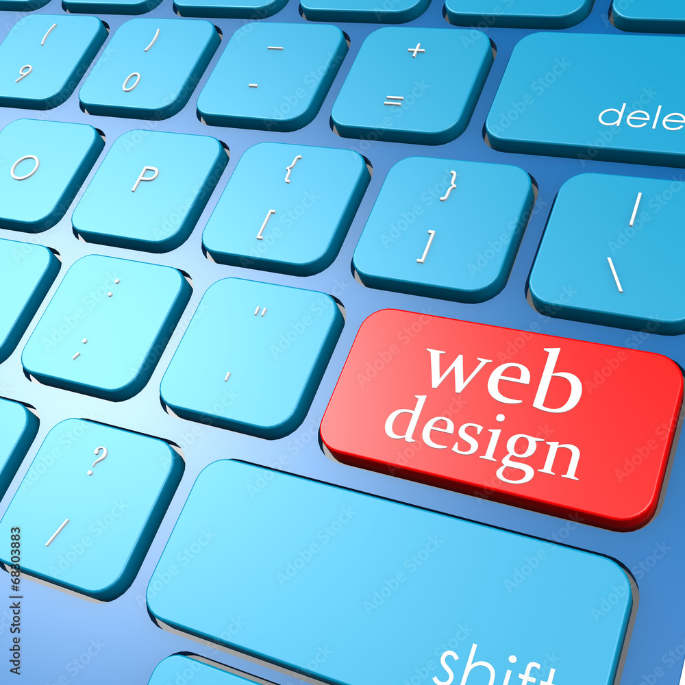 Poster web design keyboard