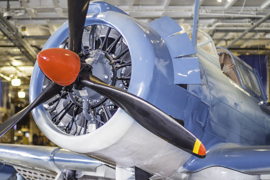 Front View of Old Airplane