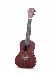 Ukulele hawaiian guitar isolated on white