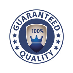 Quality guaranteed blue label