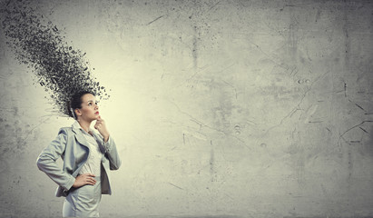 Thoughtful businesswoman