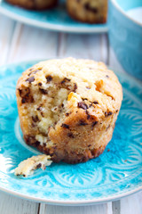 Chocolate and apricot muffins
