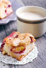 Slice of plum cake