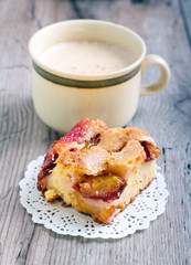 Slice of plum cake