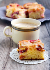 Slice of plum cake