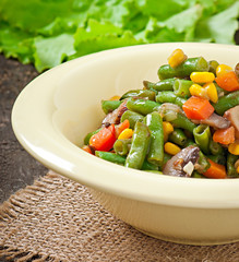 Vegetable Stew - green beans, mushrooms, carrots and corn