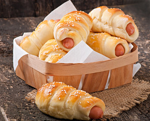 sausage in the dough