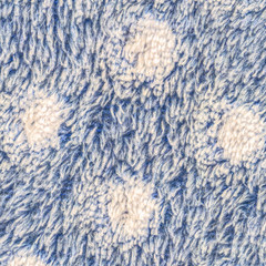 blue faux fur closeup