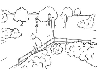 man in park