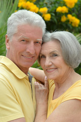 Senior couple resting at the resort