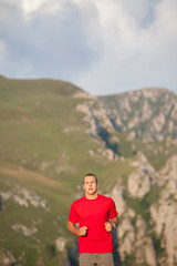 Naklejka premium Running fitness man