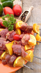 brochettes de canard