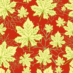pattern with maple leaves