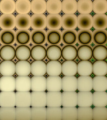 3d abstract tiled mosaic background in beige orange