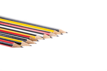colorful pencils on white