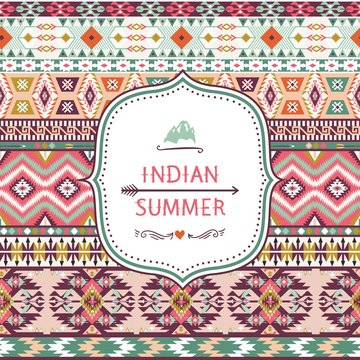 Seamless pattern in native american style