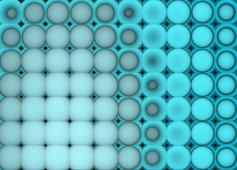 3d abstract tiled mosaic background in blue