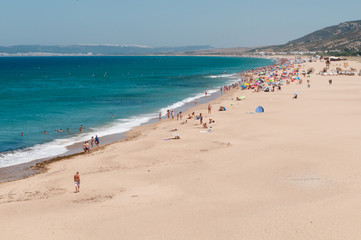 Playa de Cadiz en verano