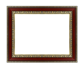 Fototapeta premium picture frame ancient isolated on white background.