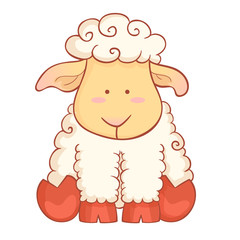 Cute sheep character of chinese new year symbol
