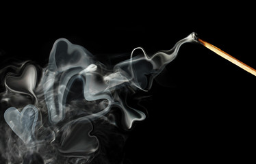 Abstract smoke on black background