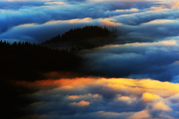 Obraz premium Alpine sea of clouds