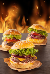 Delicious hamburgers