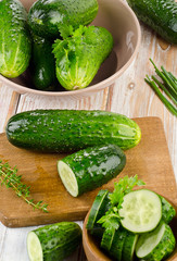 Fresh cucumbers
