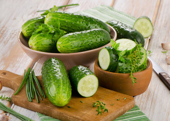 Fresh cucumbers