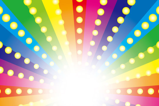 #Background #wallpaper #Vector #Illustration #design #free #free_size #charge_free #colorful #color rainbow,show business,entertainment,party,image 背景素材壁紙（虹, 虹色, レインボー, 放射放, 射状, 光の玉, ）