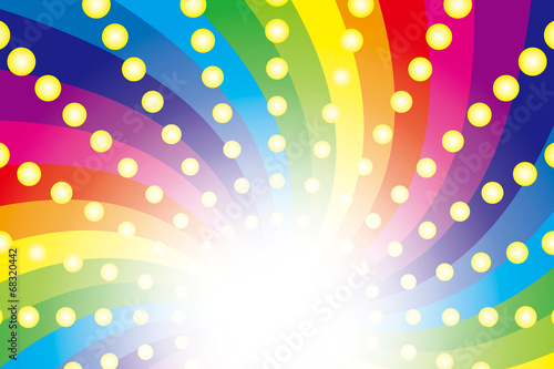 Background Wallpaper Vector Illustration Design Free Free Size Charge Free Colorful Color Rainbow Show Business Entertainment Party Image 背景素材壁紙 虹 虹色 レインボー 放射放 射状 光の玉 Abstract Wall Mural Abstra Tomo00
