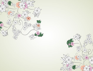 Retro floral background