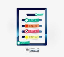 Vector check list infographic concept