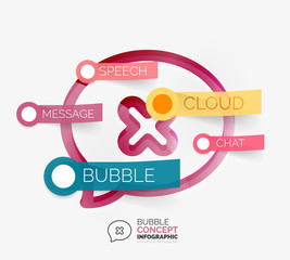 Vector speech bubble infographic concept