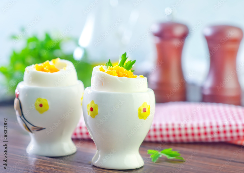 Wall mural boiled eggs