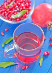 pomegranate and juice