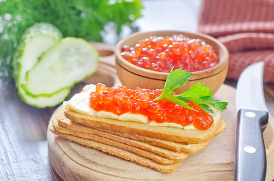 caviar on bread