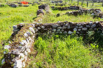 Fototapeta na wymiar appia way,remains of Roman houses