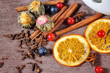 Green tea and spices