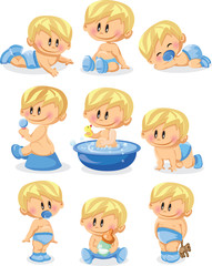 Векторная иллюстрация мальчиков