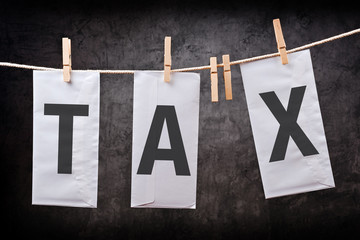 Three TAX Envelope on clothes rope