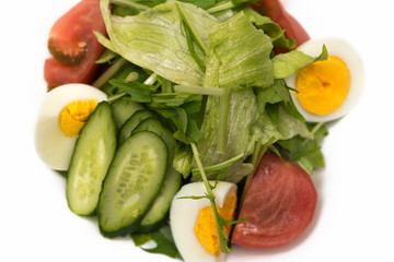 野菜サラダ salad 白背景