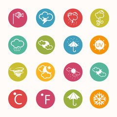 icons weather  Circle Series - eps.10