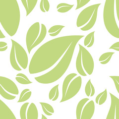 mint leaf seamless pattern