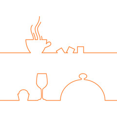 Food and drink line design.