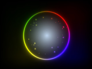 colorful glowing circle background Illustration