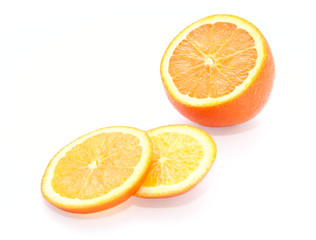 The Sliced Ripe Oranges