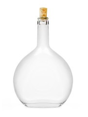 Retrostyle liquor bottle on a white background.