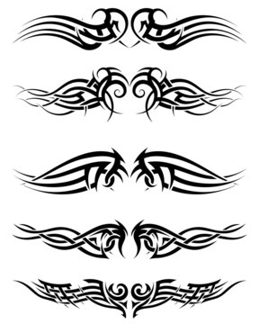 Set tribal tattoos