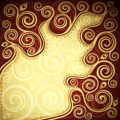 Abstract vintage floral vector illustration